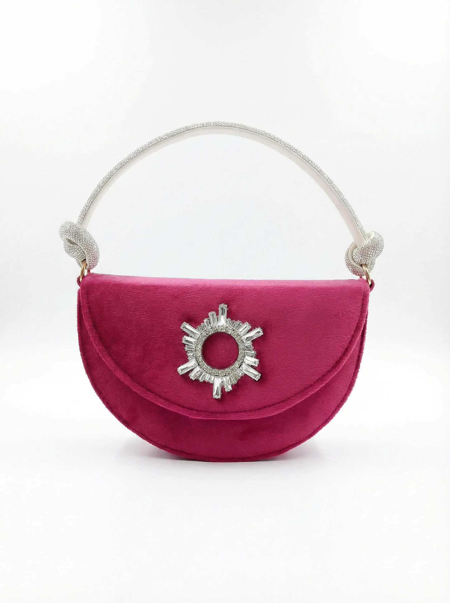 Heer Bag 003 Maroon Suede Crescent