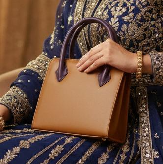 Heer Bag 005 Double Tone Mustard with Purple