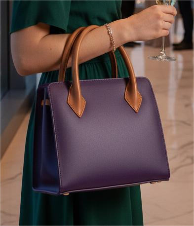 Heer Bag 005 Double Tone Purple with Mustard