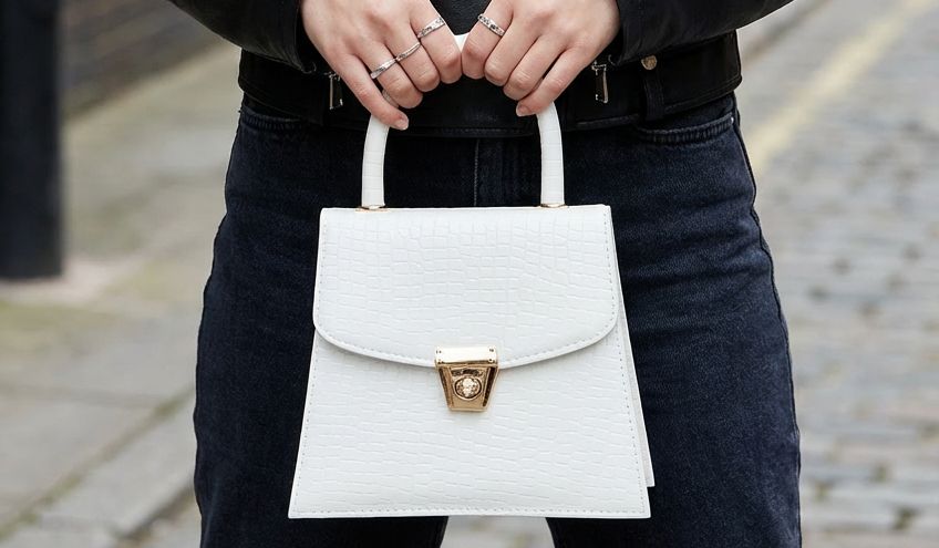 Heer Bag 001 White Crocodile