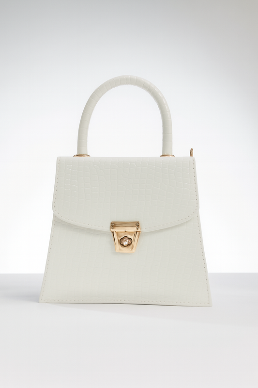 Heer Bag 001 White Crocodile